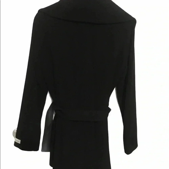 Calvin Klein black wool pea coat sz  10 - Picture 2 of 5